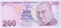 Turkey 200 Yeni Turk Lirasi - Pdt Ataturk - Yunus Emre - 2009 (2023) - Serial F