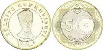Turkey 5 Lira - 100th anniversary of the Republic of Turkey - 2023
