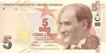 Turkey 5 Yeni Turk Lirasi Turk Lirasi, Pdt Ataturk - Aydin Sayili