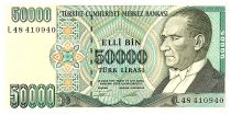 Turkey 50 000 Lira 1995 - Mustafa Kemal Atatürk