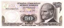 Turkey 50 Turk Lirasi - Pdt Ataturk - ND (1976) - Serial H - P.188