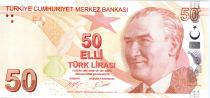 Turkey 50 Yeni Turk Lirasi - Pdt Ataturk - Fatma Aliye - 2009 (2017) - UNC - P.225c