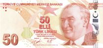 Turkey 50 Yeni Turk Lirasi - Pdt Ataturk - Fatma Aliye - 2009 (2020-2021) - P.NEW