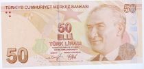 Turkey 50 Yeni Turk Lirasi - Pdt Ataturk - Fatma Aliye - 2009 (2022) - Serial E