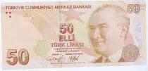 Turkey 50 Yeni Turk Lirasi - Pdt Ataturk - Fatma Aliye - 2009 (2022) - Serial E