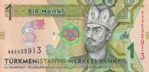 Turkménistan 1 Manat - Togrul Beg Turkmen - 25ème anniversaire de la neutralité - 2020 - NEUF - P.NEW