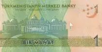 Turkmenistan 1 Manat - Togrul Beg Turkmen - Palace - 2014 - P.29b