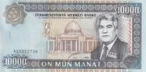 Turkmenistan 10,000 Manat - Saparmyrat Ny&yacute;azow - State of Turkmenistan - 2000 - AG Series