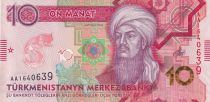 Turkmenistan 10 Manat - Magtymguly Pyragy  - 25th anniversary of neutrality - 2020 - UNC - P.NEW