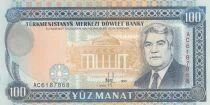 Turkmenistan 100 Manats - Saparmyrat Ny&yacute;azow - National Theater - 1995 - AC Series