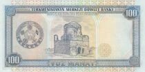 Turkmenistan 100 Manats - Saparmyrat Ny&yacute;azow - National Theater - 1995 - AC Series