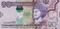 Turkménistan 20 Manat - Gorogly Beg Turkmen - 25ème anniversaire de la neutralité - 2012 - P.32