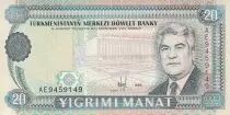 Turkmenist�n 20 Manat - S.Niazov - Biblioteca Nacional - 1995