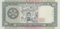 Turkmenist&aacute;n 20 Manat - S.Niazov - Biblioteca Nacional - 1995