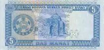 Turkmenist&aacute;n 5 Manat - Edificio modero - Monumento - 1993