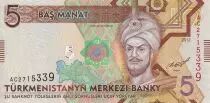 Turkmenist�n 5 Manat - Soltan Sanjar T�rkmen - Bitaraplyk Binasy - 2012