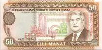 Turkménistan 50 Manat S. Niazov - Monument - 1993