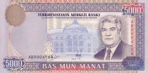 Turkménistan 5000 - Manat S. Niazov - Cheval - 1996 - NEUF - P.9