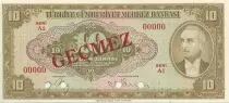 Turquia 10 Lira Pres. L. Inonu - 1948