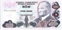 Turquia 1000 Lira, President  Ataturk - Bosphorus - ND 1970 - P. 191