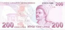 Turquia 200 Yeni Turk Lirasi - Pdt Ataturk - Yunus Emre - 2009 (2020-2021) - P.NEW