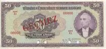 Turquia 50 Lira Pres. L. Inonu - 1942