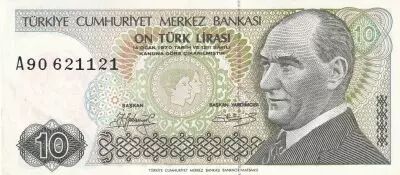 Turquie 10 Turk Lirasi - Pdt Ataturk - ND (1980) - S�rie A - P.193