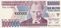 Turquie 1000000 Turk Lirasi - Pdt Ataturk - ND (2002) - Série B - P.213