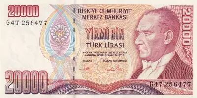 Turquie 20 000 Lira 1995 - Mustafa Kemal Atat�rk - S�rie G - P.202