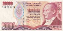 Turquie 20 000 Lira 1995 - Mustafa Kemal Atatürk - Série G - P.202