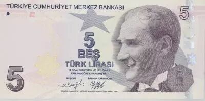 Turquie 5 Yeni Turk Lirasi - Pdt Ataturk - Cahit Arf - 2022 - S�rie F