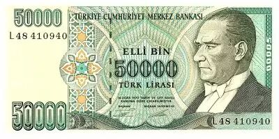 Turquie 50 000 Lira 1995 - Mustafa Kemal Atat�rk