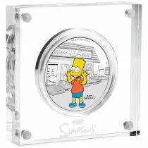 Tuvalu Bart Simpson - 1 Once Argent Couleur TUVALU 2019