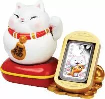Tuvalu Chat Porte-Bonheur ( Maneki-Neko) - 1 Once Argent Couleur TUVALU 2020