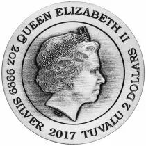 Tuvalu Lieutenant Commander Worf - Klingon - 30 ans Star Trek the next generation - 2 Dollars Argent (2 onces) Tuvalu 2017