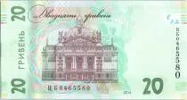 Ucrania 20 Hryven Ivan Franko - Opera House - 2016