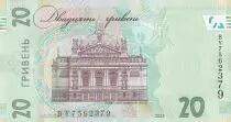 Ucrania 20 Hryven Ivan Franko - Opera of Lviv - 2023