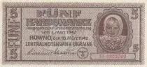 Ucrania 5 Karbowanez - German military administration - 1942 - P.51