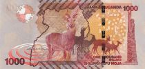 Uganda 1000 Shillings - Antelopes - 2021 - Serial EQ - P.NEW