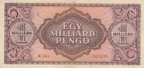 Ungarn 1 Milliard de pengo - Head of woman - 1946