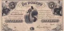 Ungheria 5 Forint - Liberty and Justice - 1852 - Uniface - XF