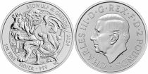 United Kingdom  2 Pounds Beowulf and Grendel -  Charles III crowned - 1 Ounce Silver 2024