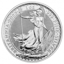 United Kingdom  2 Pounds Britannia Charles III crowned - 1 Ounce Silver 2023