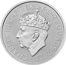 United Kingdom  2 Pounds Coronation Charles III - 1 Ounce Silver 2023