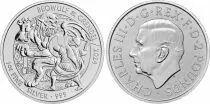 United Kingdom  2 Pounds Lion of England -  Charles III - 1 Ounce Silver 2024