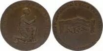 United Kingdom 1/2 Penny  - Anti-Slavery Conder Token 1796  - \ Am I Not A Man And A Brother\ 