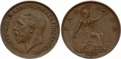 United Kingdom 1 Farthing 1928-1934 - Britannia, George V