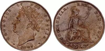 United Kingdom 1 Farthing George IV - 1827
