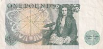 United Kingdom 1 Pound - Queen Elizabeth II - Isaac Newton - ND (1981-1984) - P.377b