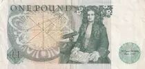 United Kingdom 1 Pound - Queen Elizabeth II - Isaac Newton - ND (1981-1984) - P.377b